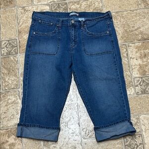 Levi's Dark Blue Cropped Ankle Jeans